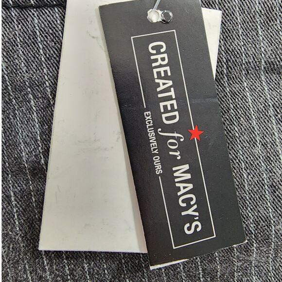 NEW Vanilla Star Jeans Womens 3 Juniors Gray Pin Striped Mid Rise Skinny Ankle - Picture 7 of 16